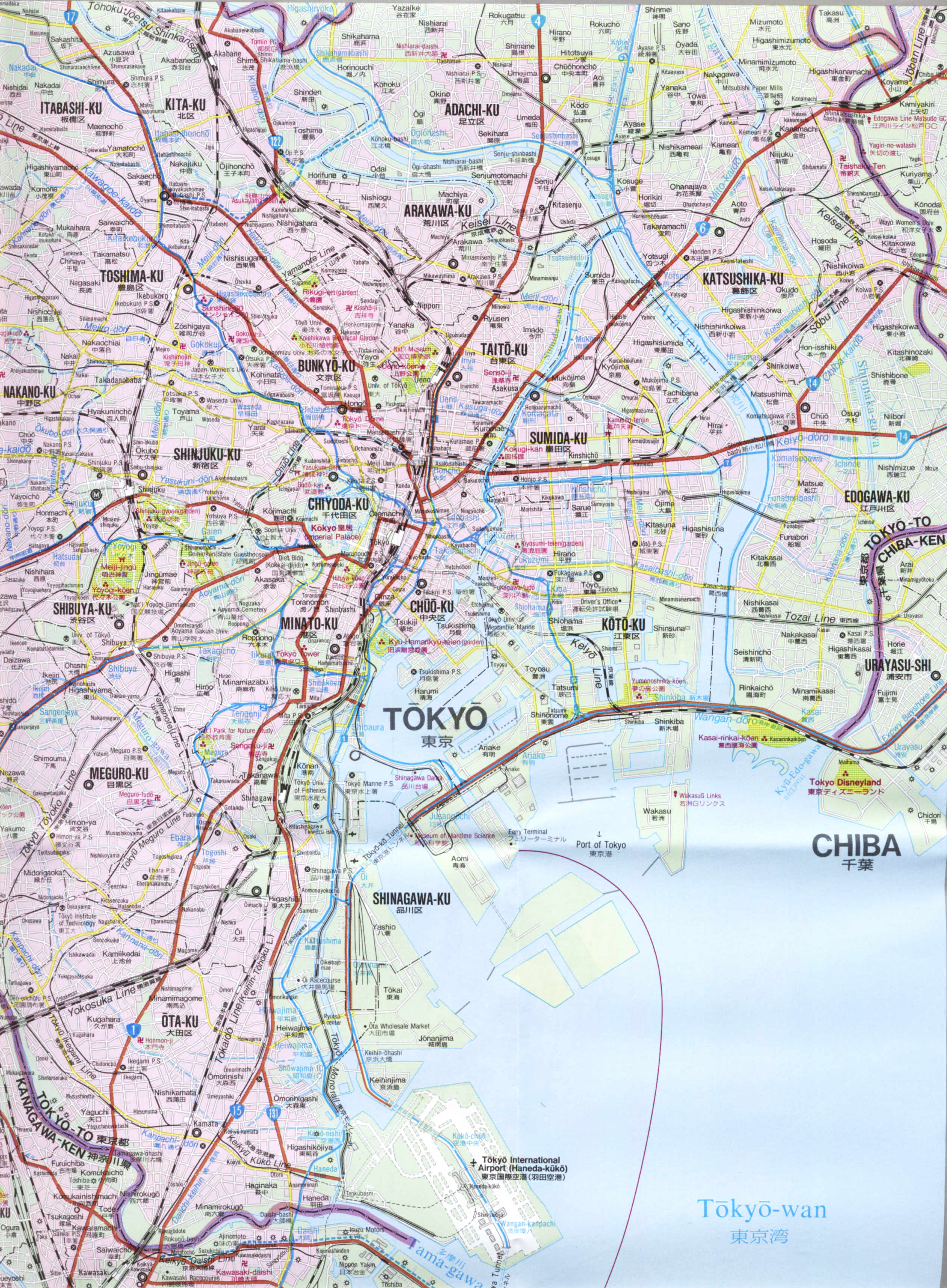 tokyo map by the japan faq